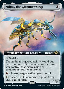 Zabaz the Glimmerwasp (Extended Art)/IAU[oX-RMH2A[1270310]